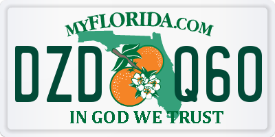 FL license plate DZDQ60