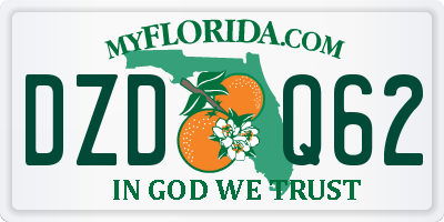 FL license plate DZDQ62