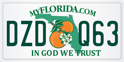 FL license plate DZDQ63