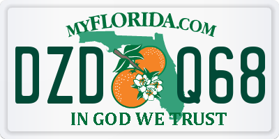 FL license plate DZDQ68