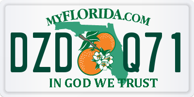 FL license plate DZDQ71