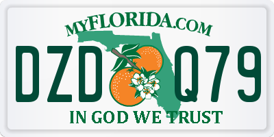 FL license plate DZDQ79
