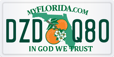 FL license plate DZDQ80