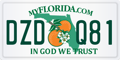 FL license plate DZDQ81
