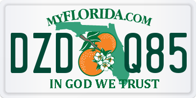 FL license plate DZDQ85