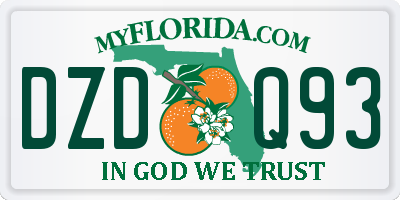 FL license plate DZDQ93
