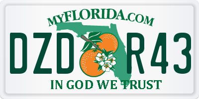 FL license plate DZDR43