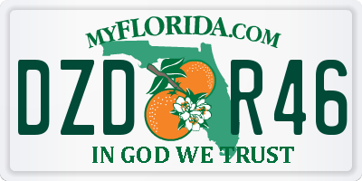 FL license plate DZDR46