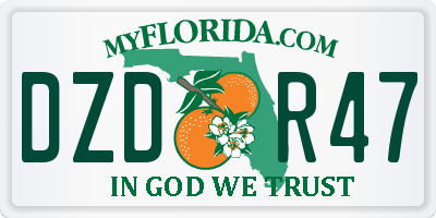 FL license plate DZDR47