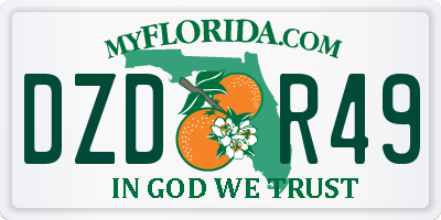 FL license plate DZDR49