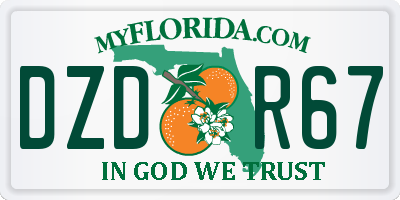 FL license plate DZDR67