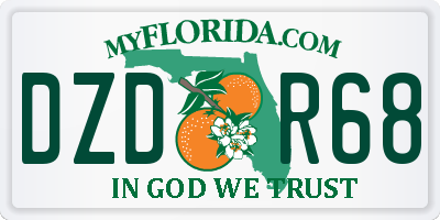 FL license plate DZDR68