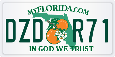 FL license plate DZDR71