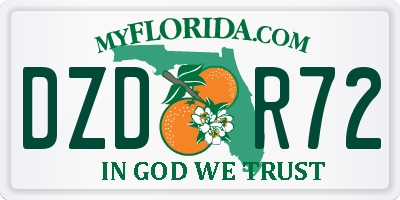 FL license plate DZDR72