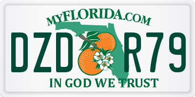 FL license plate DZDR79