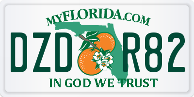 FL license plate DZDR82