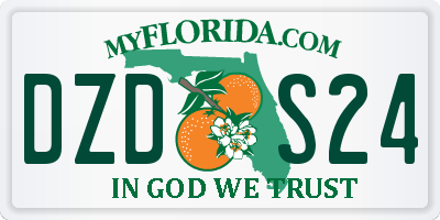 FL license plate DZDS24