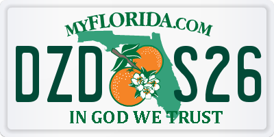 FL license plate DZDS26