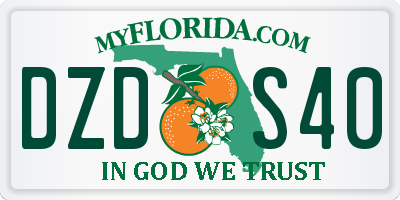 FL license plate DZDS40