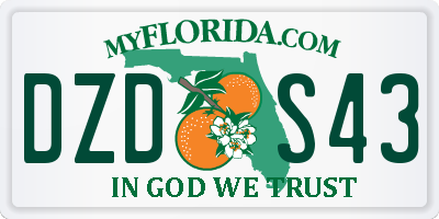 FL license plate DZDS43