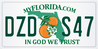 FL license plate DZDS47