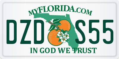 FL license plate DZDS55