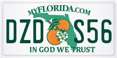 FL license plate DZDS56