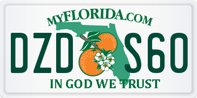 FL license plate DZDS60