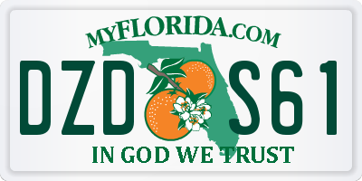 FL license plate DZDS61