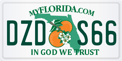 FL license plate DZDS66