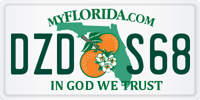 FL license plate DZDS68