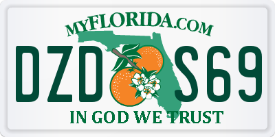 FL license plate DZDS69
