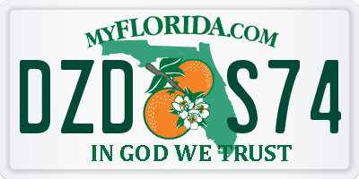 FL license plate DZDS74