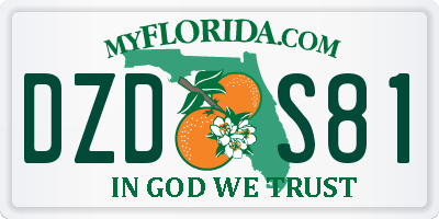 FL license plate DZDS81