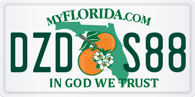 FL license plate DZDS88