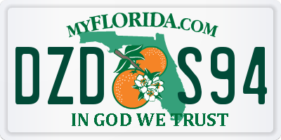 FL license plate DZDS94