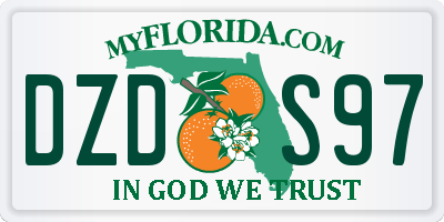 FL license plate DZDS97