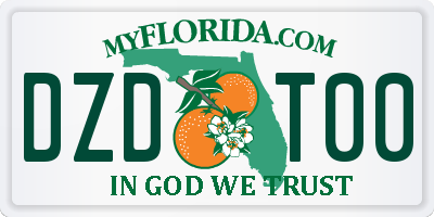 FL license plate DZDT00