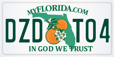 FL license plate DZDT04