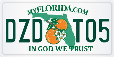 FL license plate DZDT05