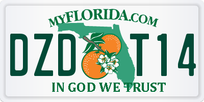 FL license plate DZDT14