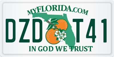 FL license plate DZDT41
