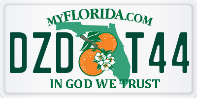 FL license plate DZDT44