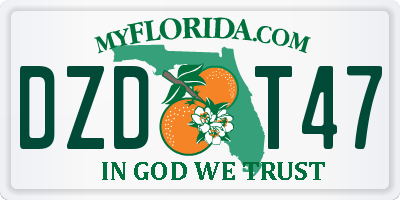 FL license plate DZDT47