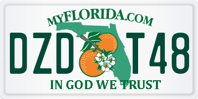 FL license plate DZDT48