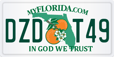 FL license plate DZDT49