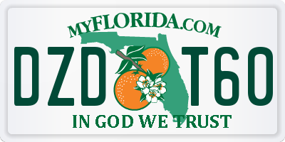 FL license plate DZDT60