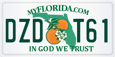 FL license plate DZDT61