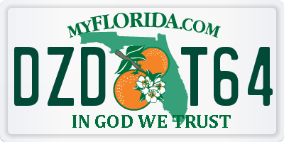 FL license plate DZDT64