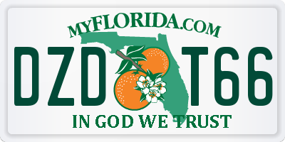 FL license plate DZDT66